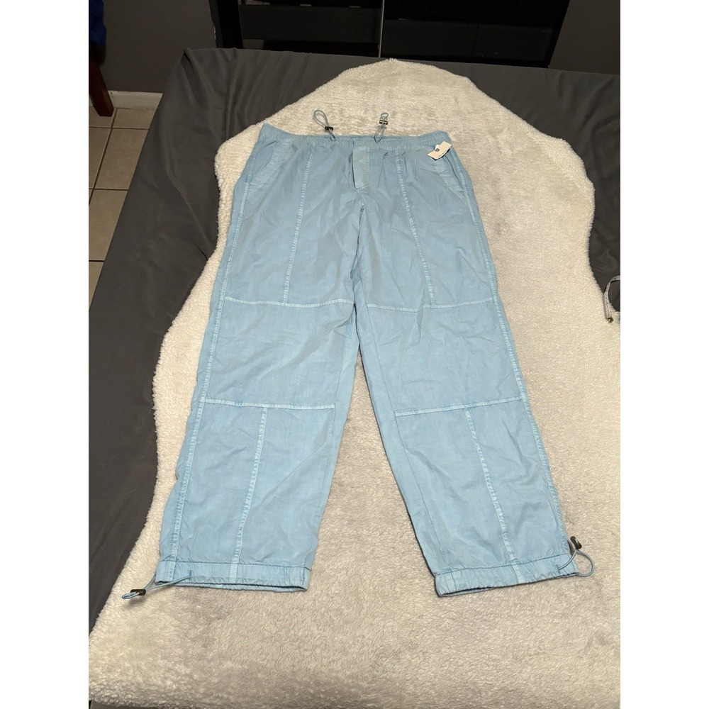 New Arizona Jeans Co Airy Drape‎ Baggy Fit Blue Pants Size Large NWT